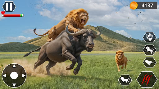 Lion Family Simulator Game ekran görüntüsü