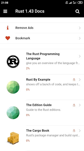 Rust 1.43 Docs ekran görüntüsü