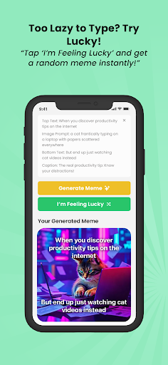 MemeFrog: AI Meme Generator ekran görüntüsü
