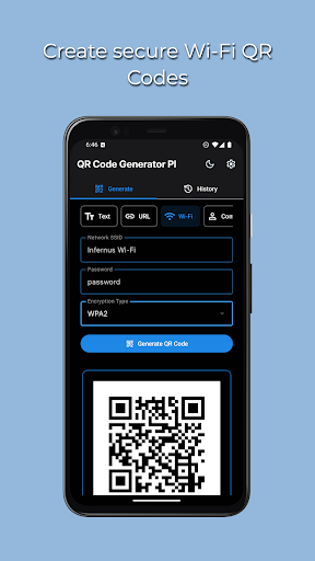 WiFi Password QR Generator PI ekran görüntüsü