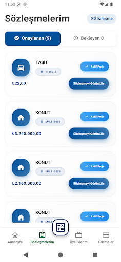 Emlak Katılım Tasarruf Finans ekran görüntüsü