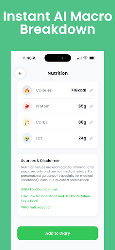 AI Calorie Counter & Tracker ekran görüntüsü