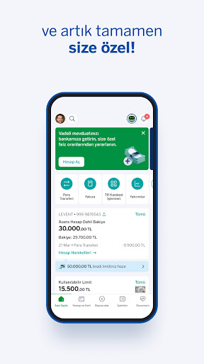 Garanti BBVA Mobil Bankacılık ekran görüntüsü