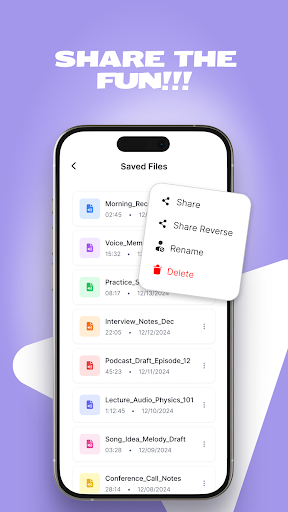 Reverse Play: Audio Recorder ekran görüntüsü