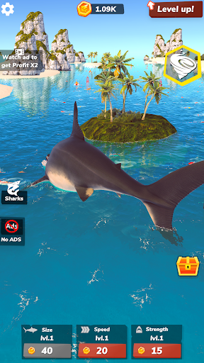 Idle Shark 2-Mega Tycoon Game ekran görüntüsü