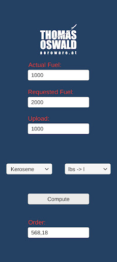 Aviation Fuel Calculator ekran görüntüsü