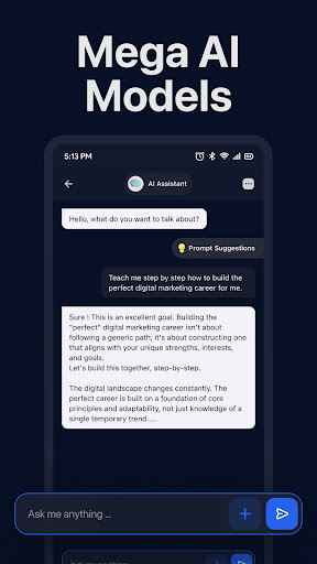AI Chat Bot Assistant - Qora ekran görüntüsü