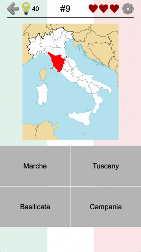 Italian Regions - Italy Quiz ekran görüntüsü