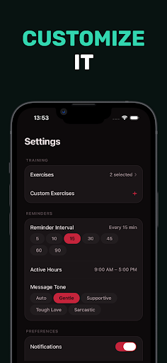 MicroReps - Workout Reminder ekran görüntüsü