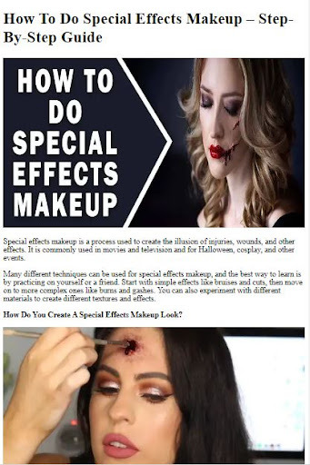 How to Do Makeup Effects ekran görüntüsü