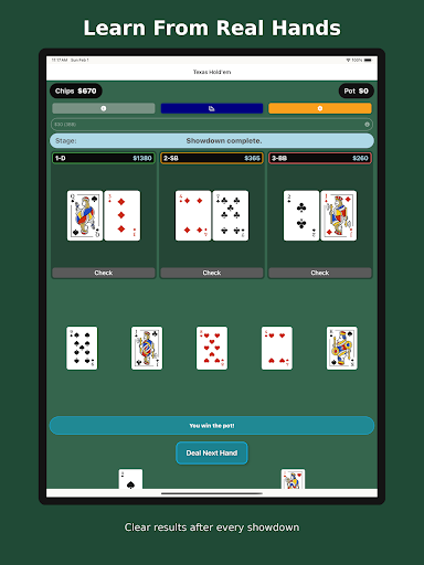 Texas Hold'em Trainer ekran görüntüsü