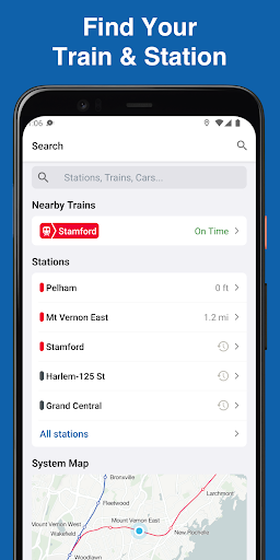 MTA TrainTime ekran görüntüsü