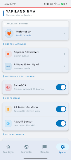 Deprem 112 - Haberleşme Ağı ekran görüntüsü