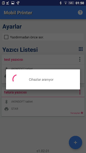 AKINSOFT Mobil Printer ekran görüntüsü