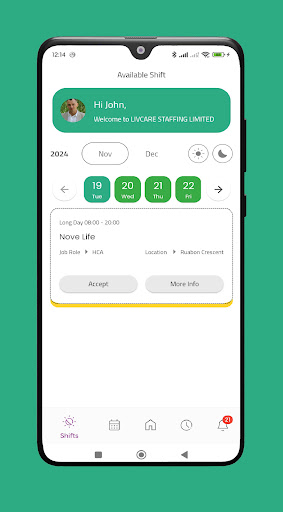 Livcare Staffing App ekran görüntüsü
