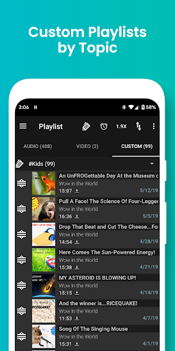 Podcast Addict: Podcast player ekran görüntüsü