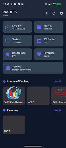 RAS IPTV ekran görüntüsü