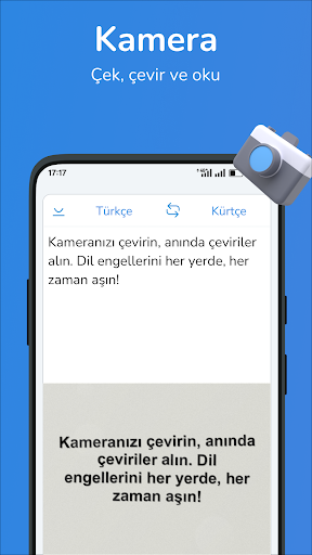Türkçe-Kürtçe çevirmen ekran görüntüsü