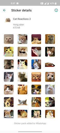 Cat Stickers | WAStickerApps ekran görüntüsü