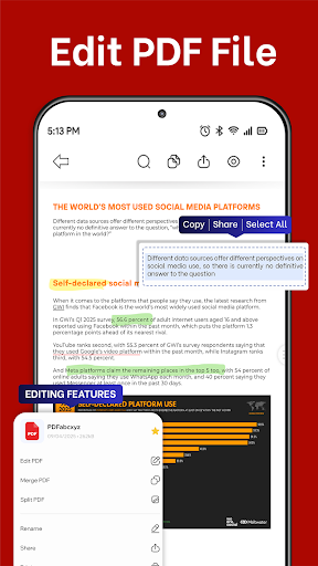 PDF Editor Reader: PDF Scanner ekran görüntüsü