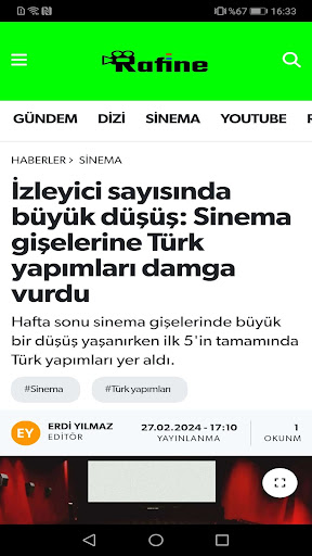 Rafine Haber ekran görüntüsü