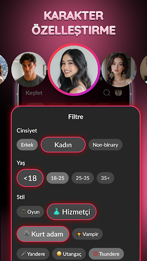Lovia: AI Karakter Sohbet ekran görüntüsü