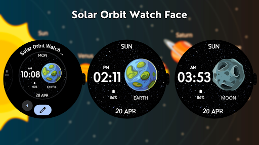 Solar Orbit Watch Face ekran görüntüsü