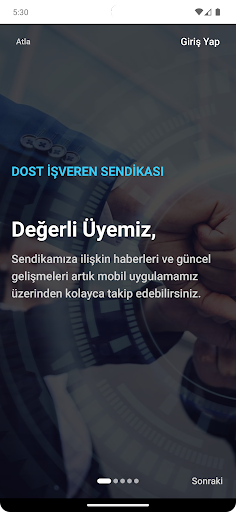 DOST İşveren Sendikası ekran görüntüsü