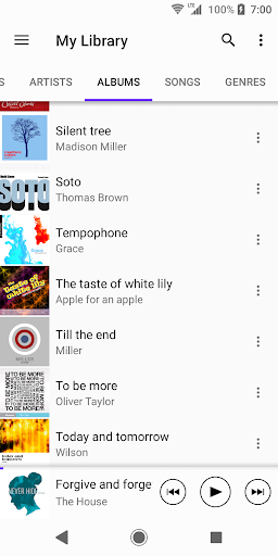 Müzik ekran görüntüsü