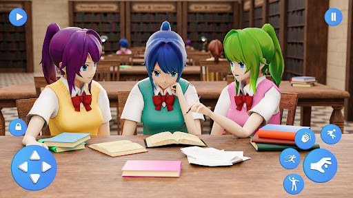 Anime okul kız Aşk hayat 3d ekran görüntüsü
