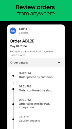 Uber Eats Manager ekran görüntüsü