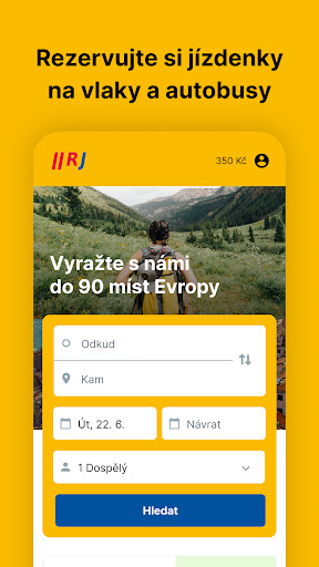 RegioJet ekran görüntüsü