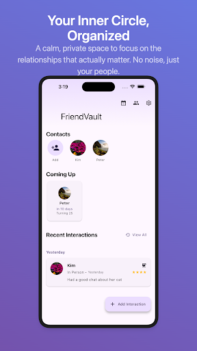 FriendVault ekran görüntüsü