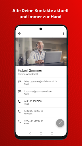 Vodafone E-Mail & Cloud ekran görüntüsü
