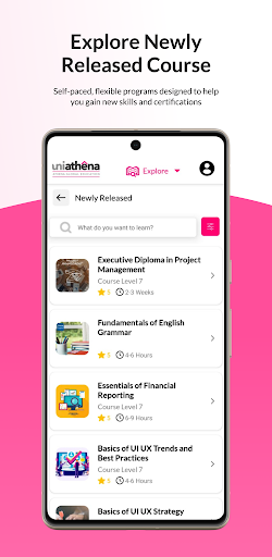 UniAthena Short Course ekran görüntüsü