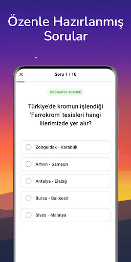 KPSS Coğrafya Soru Bankası ekran görüntüsü