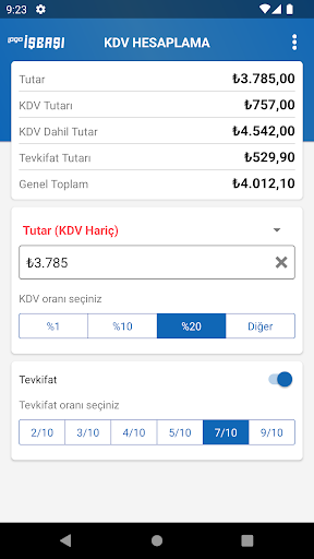 KDV Hesaplama Pro ekran görüntüsü