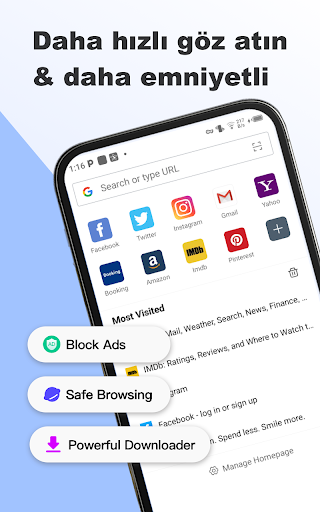 Fiery Browser - Fast & Private ekran görüntüsü