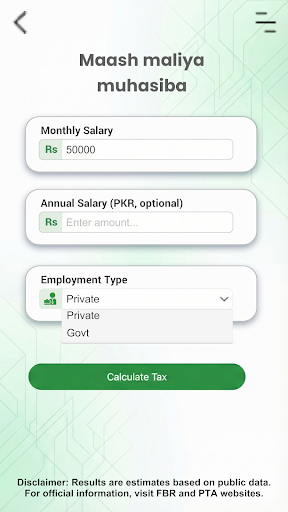 TanFon Tax Smart Calculator ekran görüntüsü
