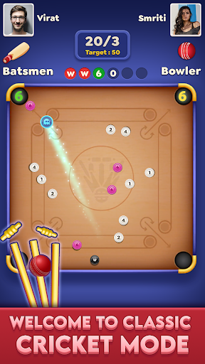 Carrom Cricket: Disc Pool Game ekran görüntüsü
