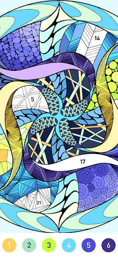Mandala Pattern Coloring Game ekran görüntüsü