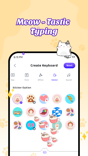 Cat Keyboard - Cute Kitty Skin ekran görüntüsü
