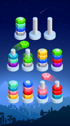 Nuts Bolts Sort - Sort Puzzle ekran görüntüsü