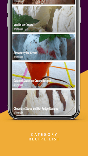 Ice Cream Recipes Offline ekran görüntüsü