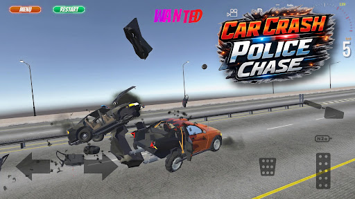 Car Crash Police Chase ekran görüntüsü