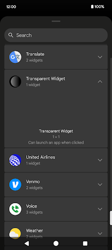 Transparent Widget ekran görüntüsü