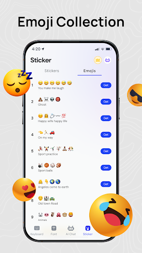 Emoji Font Keyboard: YoKey ekran görüntüsü
