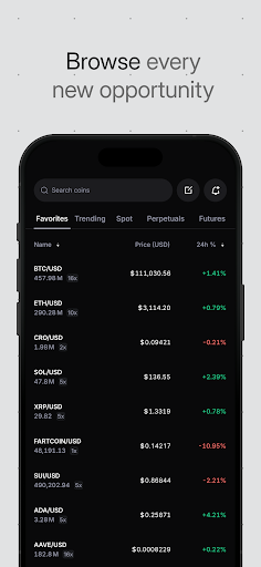 Crypto.com Exchange ekran görüntüsü
