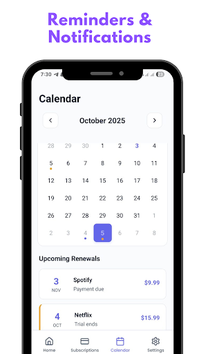 Subscription Tracker & Manager ekran görüntüsü