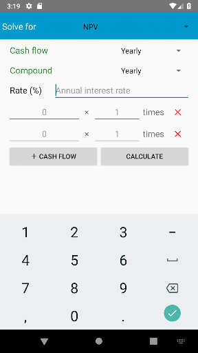 TVM Financial Calculator ekran görüntüsü